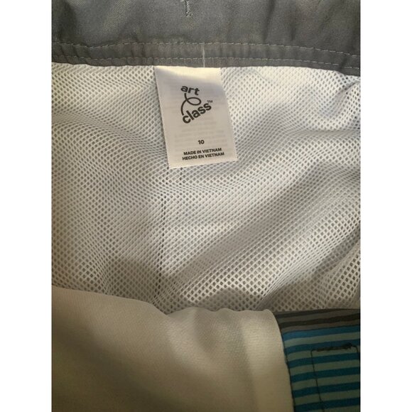 Art Class Boys Mesh Lined Tie Waist Swim Trunks-Size 10 - Picture 6 of 6